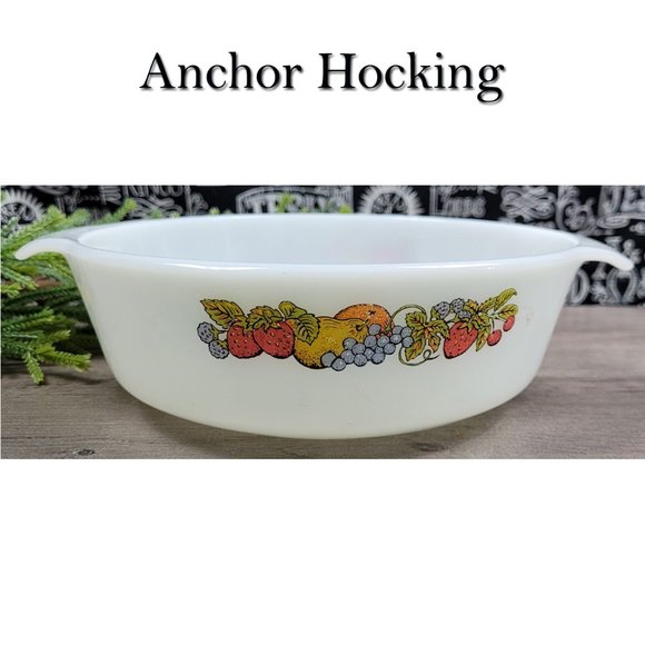 Anchor Hocking Kitchen Vintage Anchor Hocking Natures Bounty Fire